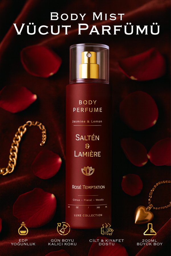 rose1 Çiçeksi ve Yasemin Kokulu Kadın Secret Vücut Parfümü