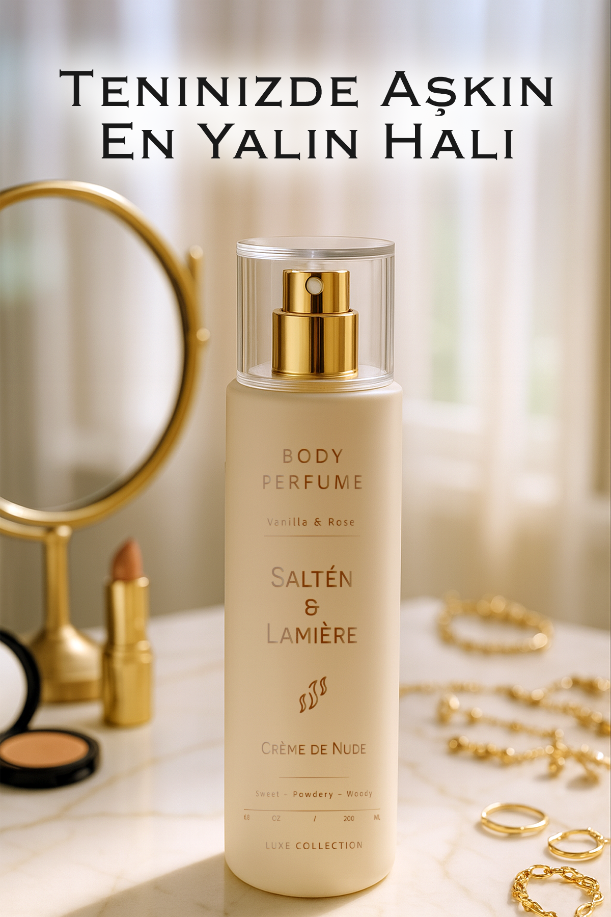 Vanilyalı ve Gül Kokulu Kalıcı Kadın Secret Vücut Parfümü - Görsel 2